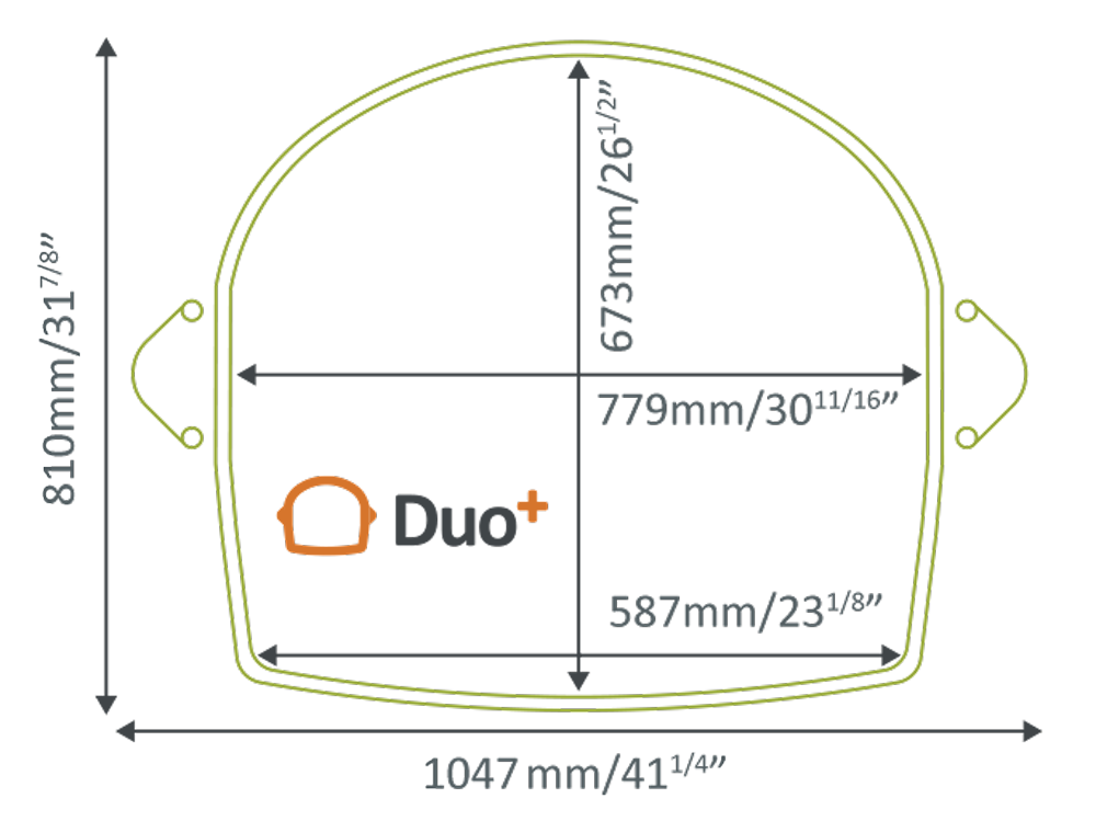 Homelift Duo+ footprint